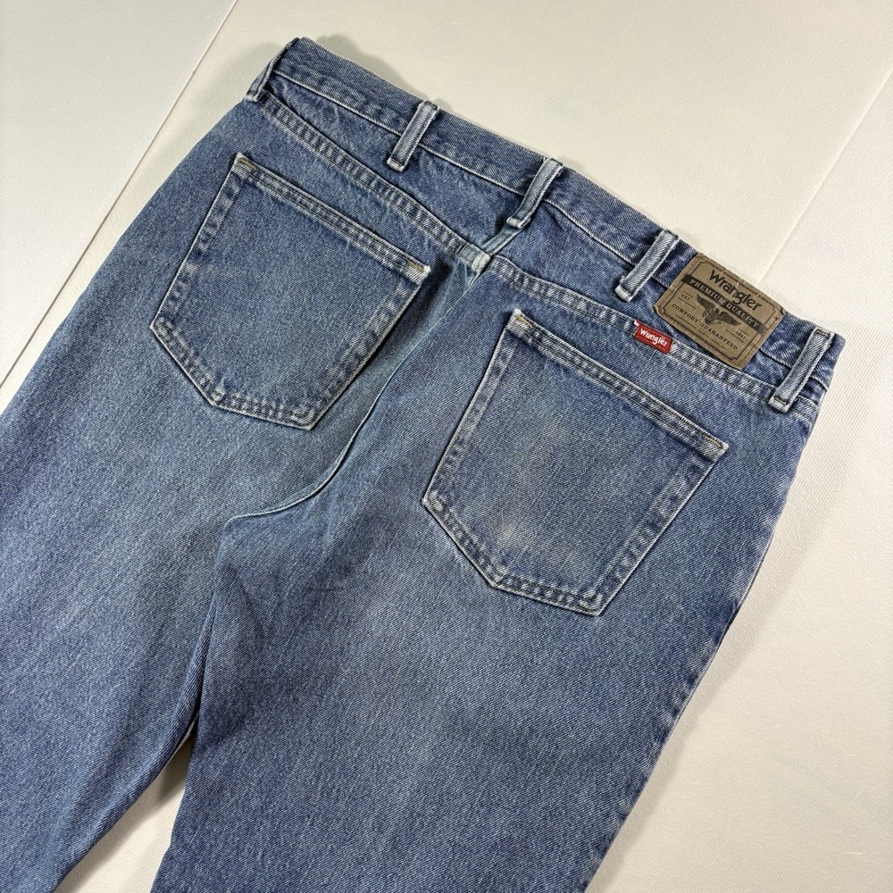 Wrangler Men's Jeans 36x30 Light Wash Straight Leg Cotton Denim Made In Mexico